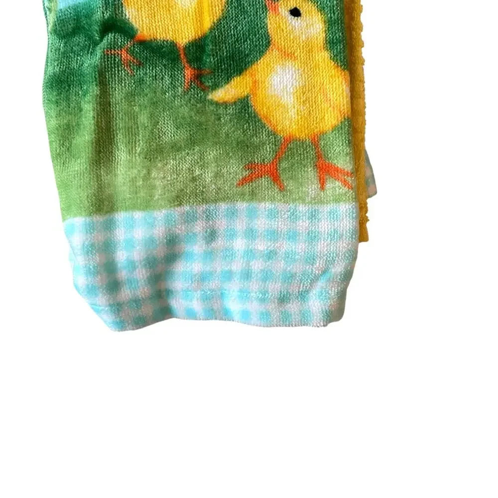 Cynthia Rowley Kitchen Towels Set of 3 Colorful Spring Floral Easter Chicks New